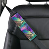 Neon Flower Tropical Palm Leaves Car Seat Belt Cover
