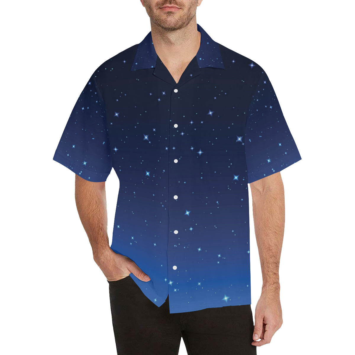 Night sky Pattern Print Design A01 Men's Hawaiian Shirt