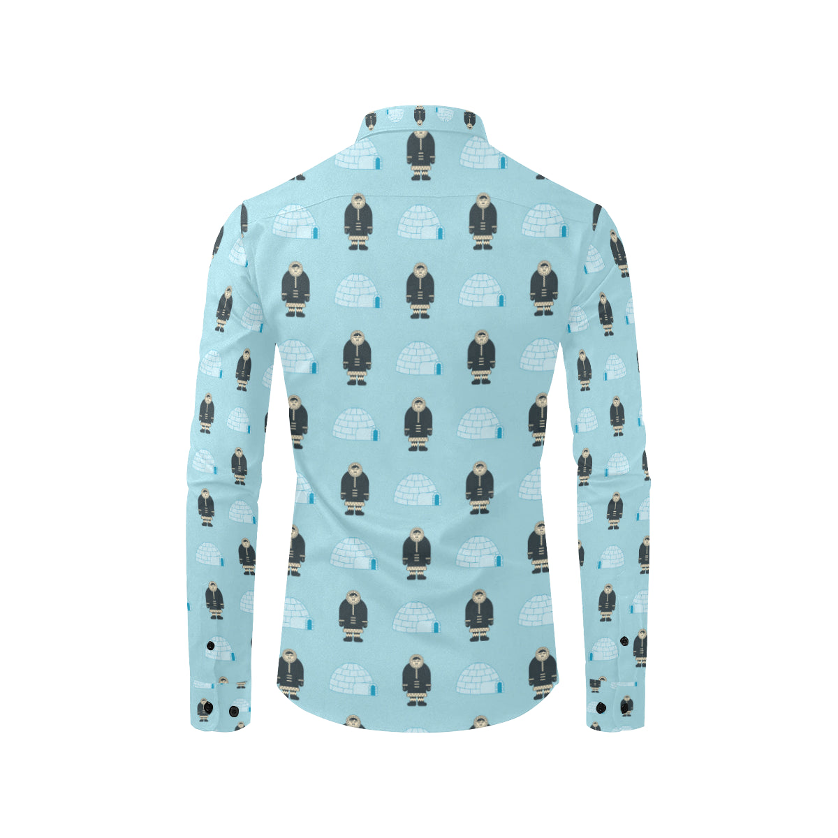 Eskimo Pattern Print Design 03 Men's Long Sleeve Shirt