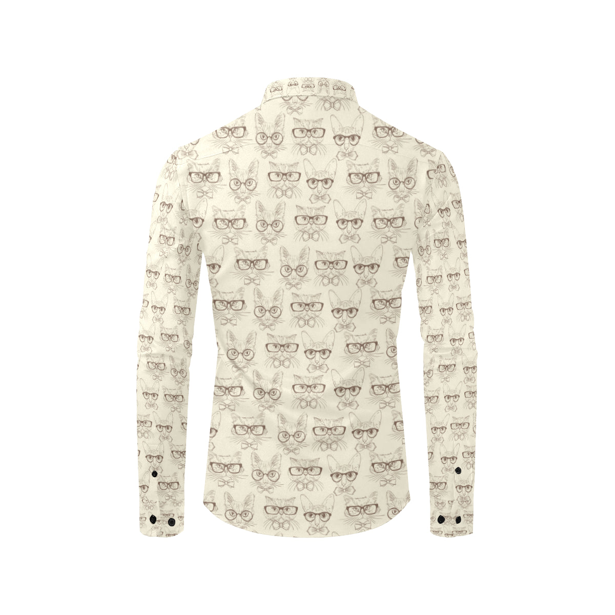 Cat Pattern Print Design 02 Men's Long Sleeve Shirt