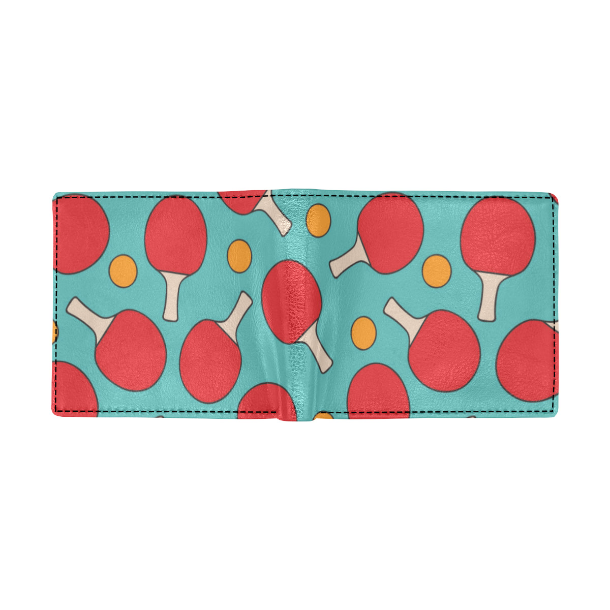 Ping Pong Pattern Print Design A01 Men's ID Card Wallet