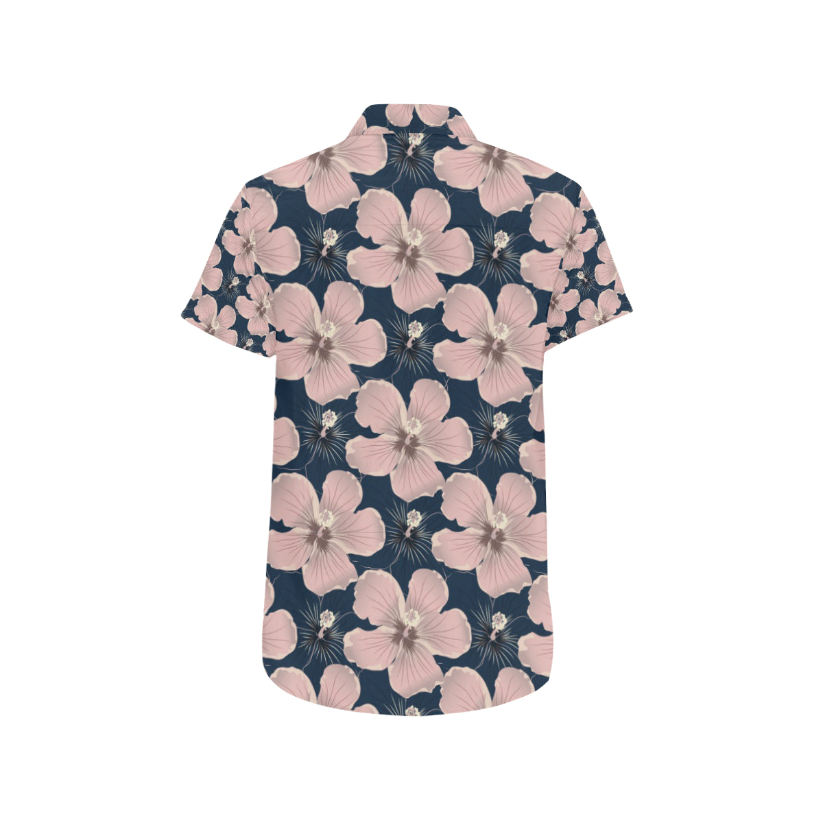 Plumeria Pattern Print Design PM018 Men's Short Sleeve Button Up Shirt