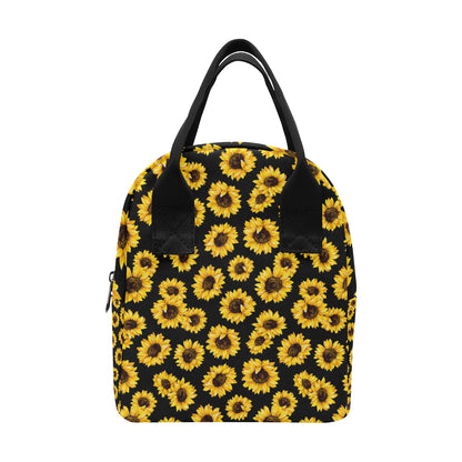 Sunflower Pattern Print Design SF05 Insulated Lunch Bag