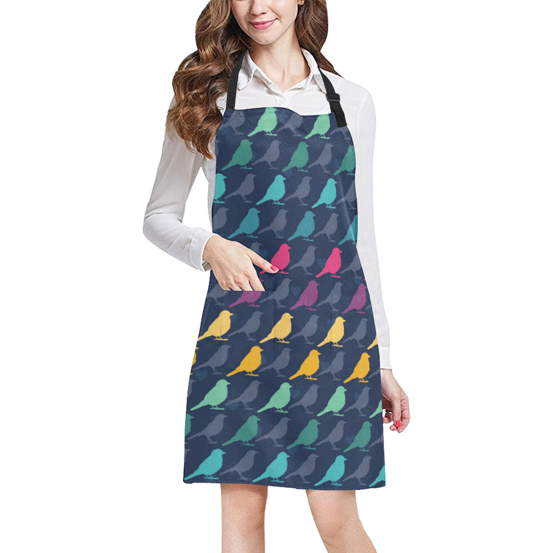 Birds Pattern Print Design 01 Apron with Pocket