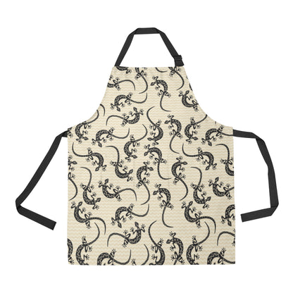 lizard Pattern Print Design 02 Apron with Pocket