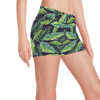 Tropical Flower Pattern Print Design TF06 Yoga Shorts