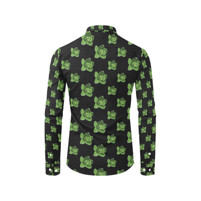 Cabbage Pattern Print Design 03 Men's Long Sleeve Shirt