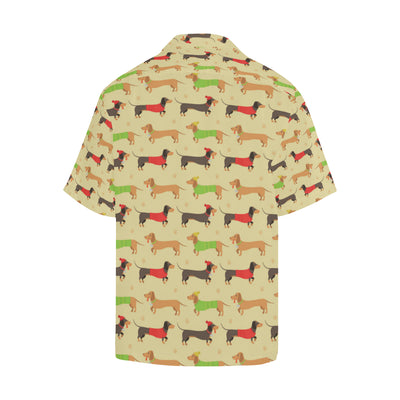 Dachshund Pattern Print Design 06 Men's Hawaiian Shirt