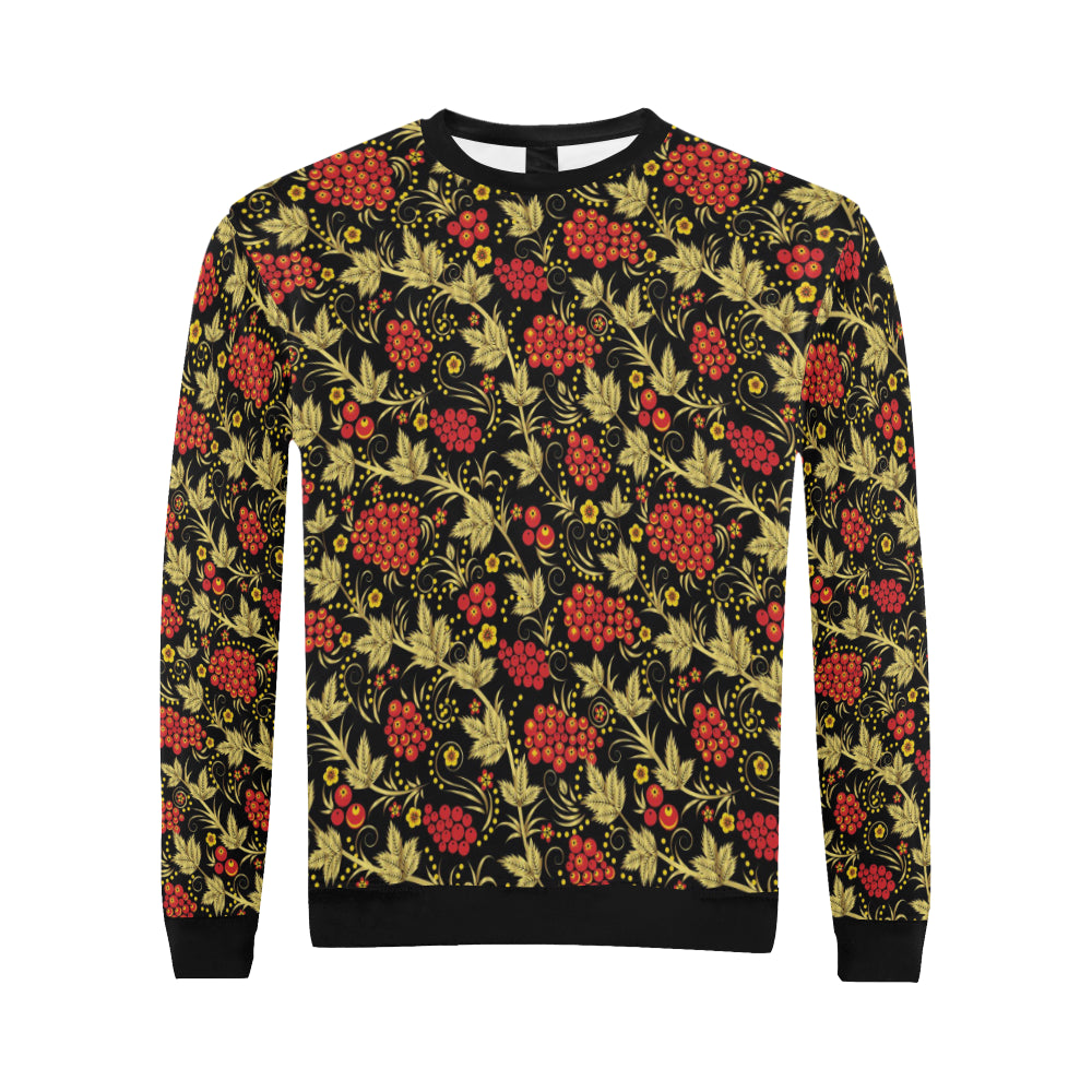 Cranberry Pattern Print Design CB02 Men Long Sleeve Sweatshirt