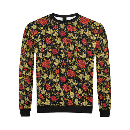 Cranberry Pattern Print Design CB02 Men Long Sleeve Sweatshirt