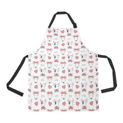 Bull Terriers Pattern Print Design 08 Apron with Pocket