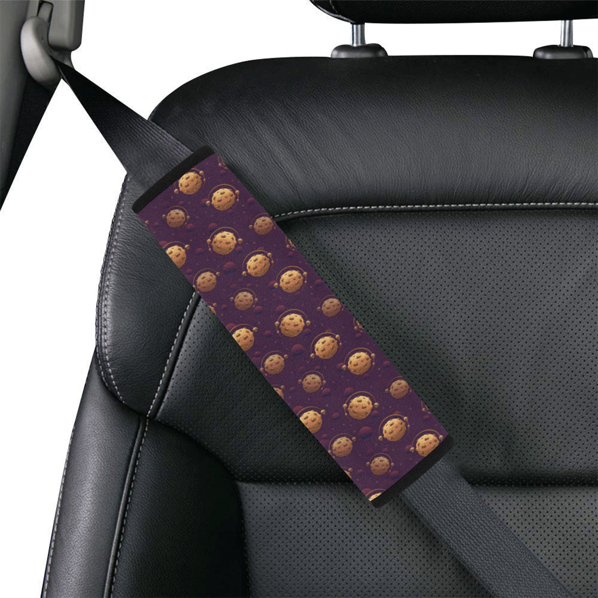 Cookie Pattern Print Design 03 Car Seat Belt Cover