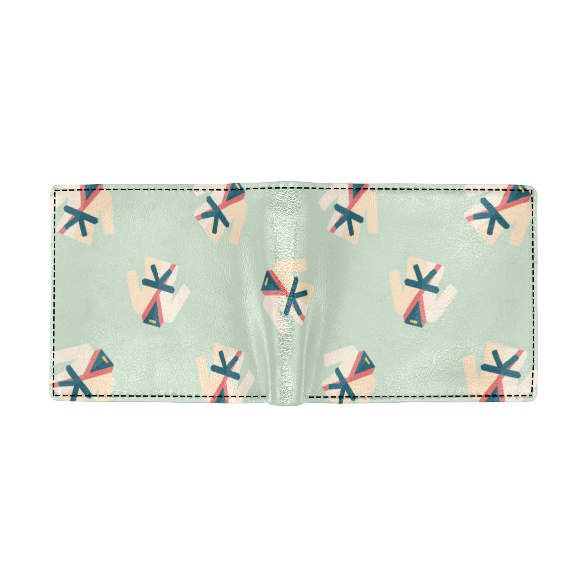 Karate Pattern Print Design 02 Men's ID Card Wallet