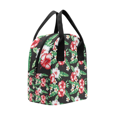 Hawaiian flower tropical leaves Insulated Lunch Bag