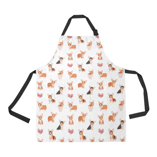 Cardigan Welsh Corgis Pattern Print Design 02 Apron with Pocket