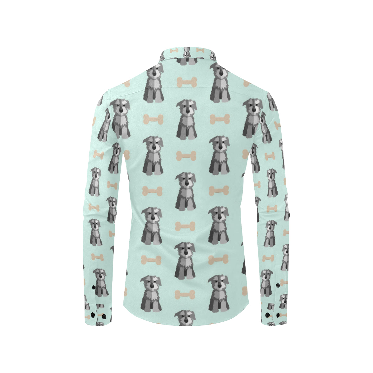 Schnauzers Pattern Print Design A03 Men's Long Sleeve Shirt