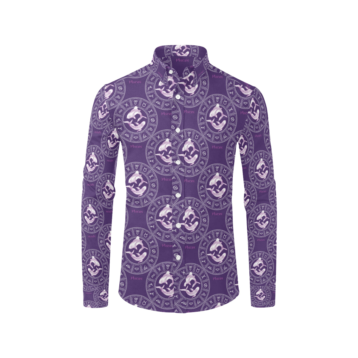 Pisces Pattern Print Design A02 Men's Long Sleeve Shirt