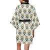 Boho Pattern Print Design 04 Women's Short Kimono