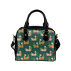 Llama Cactus Pattern Print Design 07 Shoulder Handbag