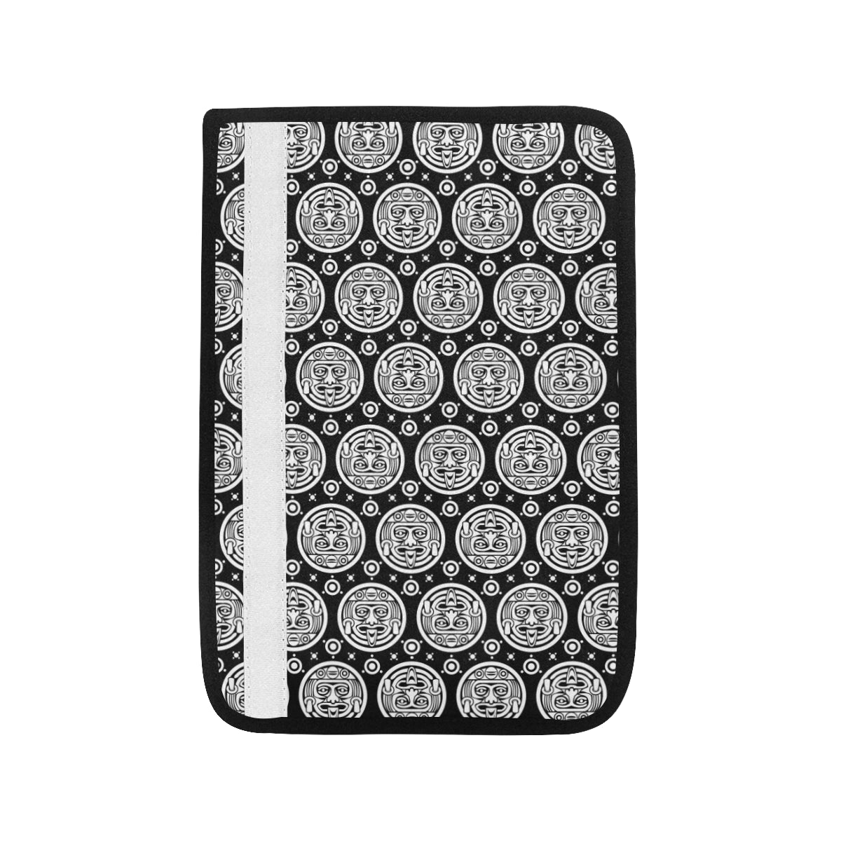 Calendar Aztec White Black Print Pattern Car Seat Belt Cover