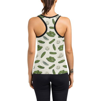 Cucumber Pattern Print Design CC05 Women's Racerback Tank Top