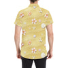 Beach Theme Print Men's Short Sleeve Button Up Shirt