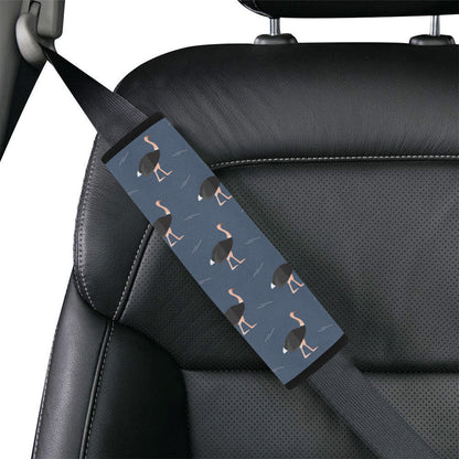 Ostrich Pattern Print Design 04 Car Seat Belt Cover