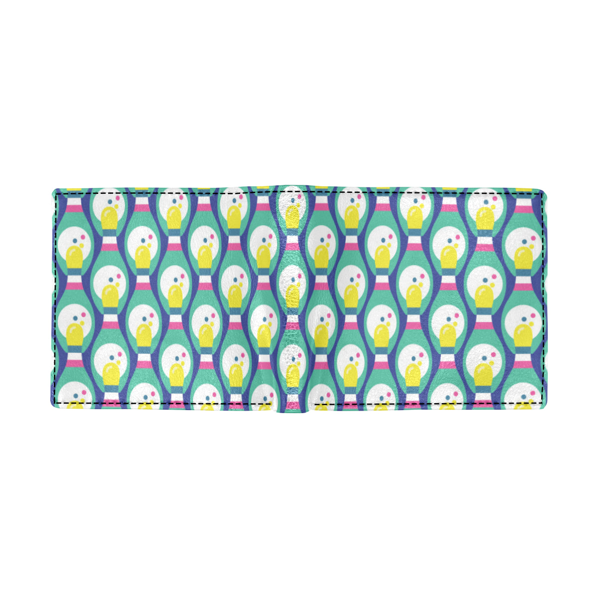 Bowling Pattern Print Design 04 Men's ID Card Wallet