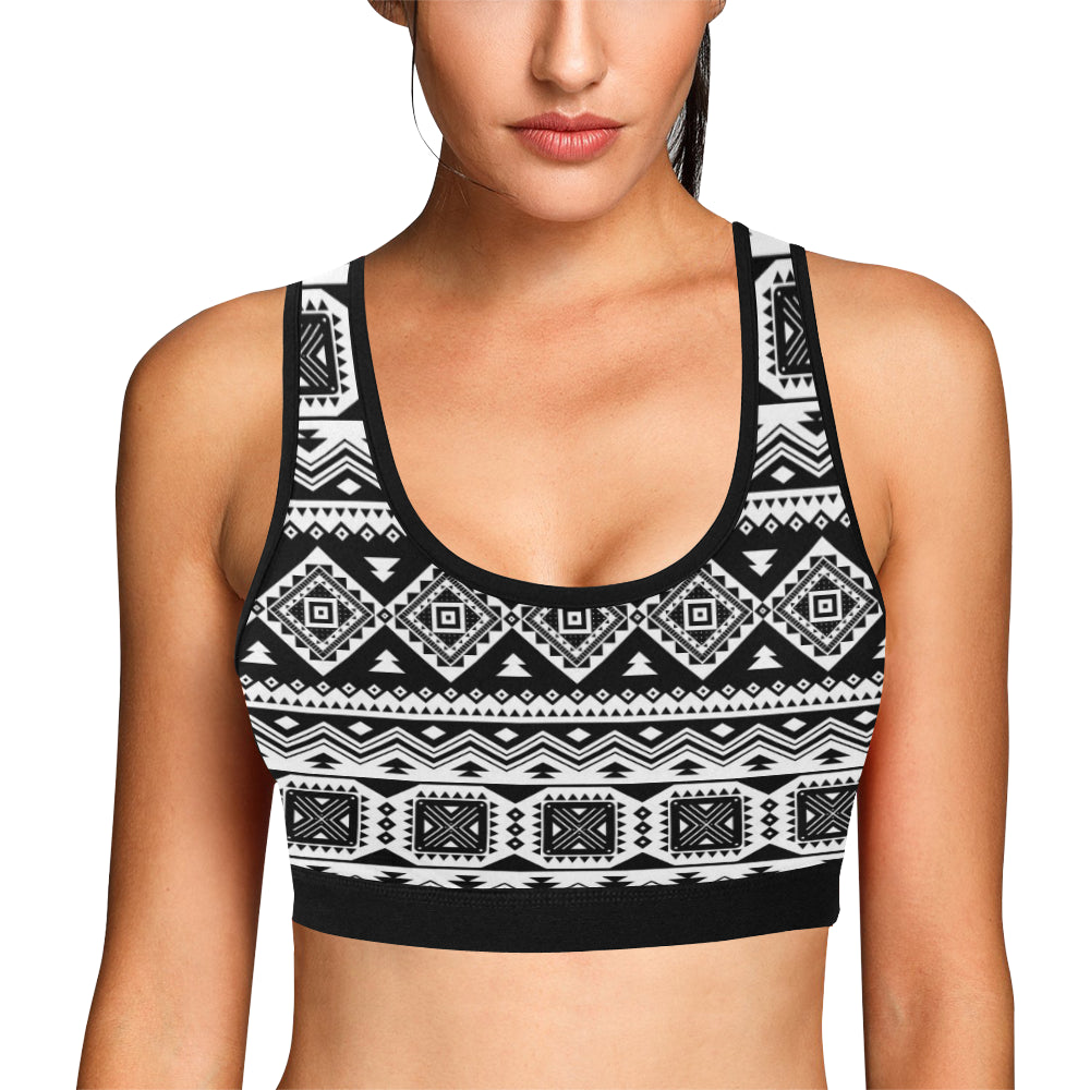 Aztec Pattern Print Design 08 Sports Bra