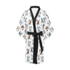 Alaskan Malamute Pattern Print Design 02 Women's Short Kimono