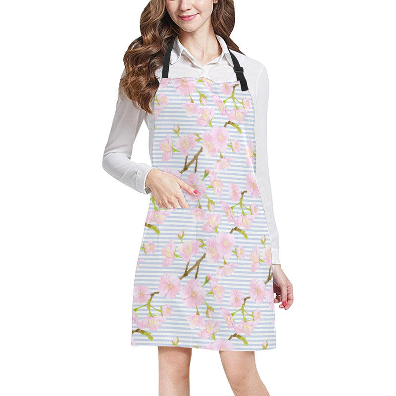 Pink Cherry Blossom Sakura Apron with Pocket