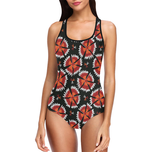 Carnations Pattern Print Design CN03 Women Swimsuit