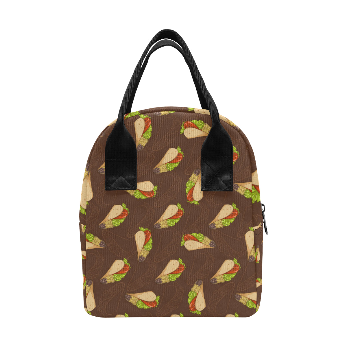 Taco Pattern Print Design TC08 Insulated Lunch Bag