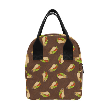 Taco Pattern Print Design TC08 Insulated Lunch Bag