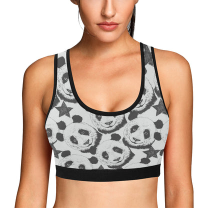 Panda Pattern Print Design A02 Sports Bra