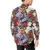 Summer Floral Pattern Print Design SF04 Men's Long Sleeve Shirt