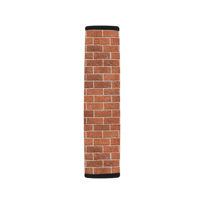 Brick Brown Pattern Print Design 02 Car Seat Belt Cover