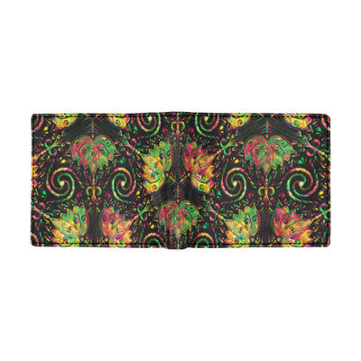 lotus Boho Pattern Print Design LO09 Men's ID Card Wallet