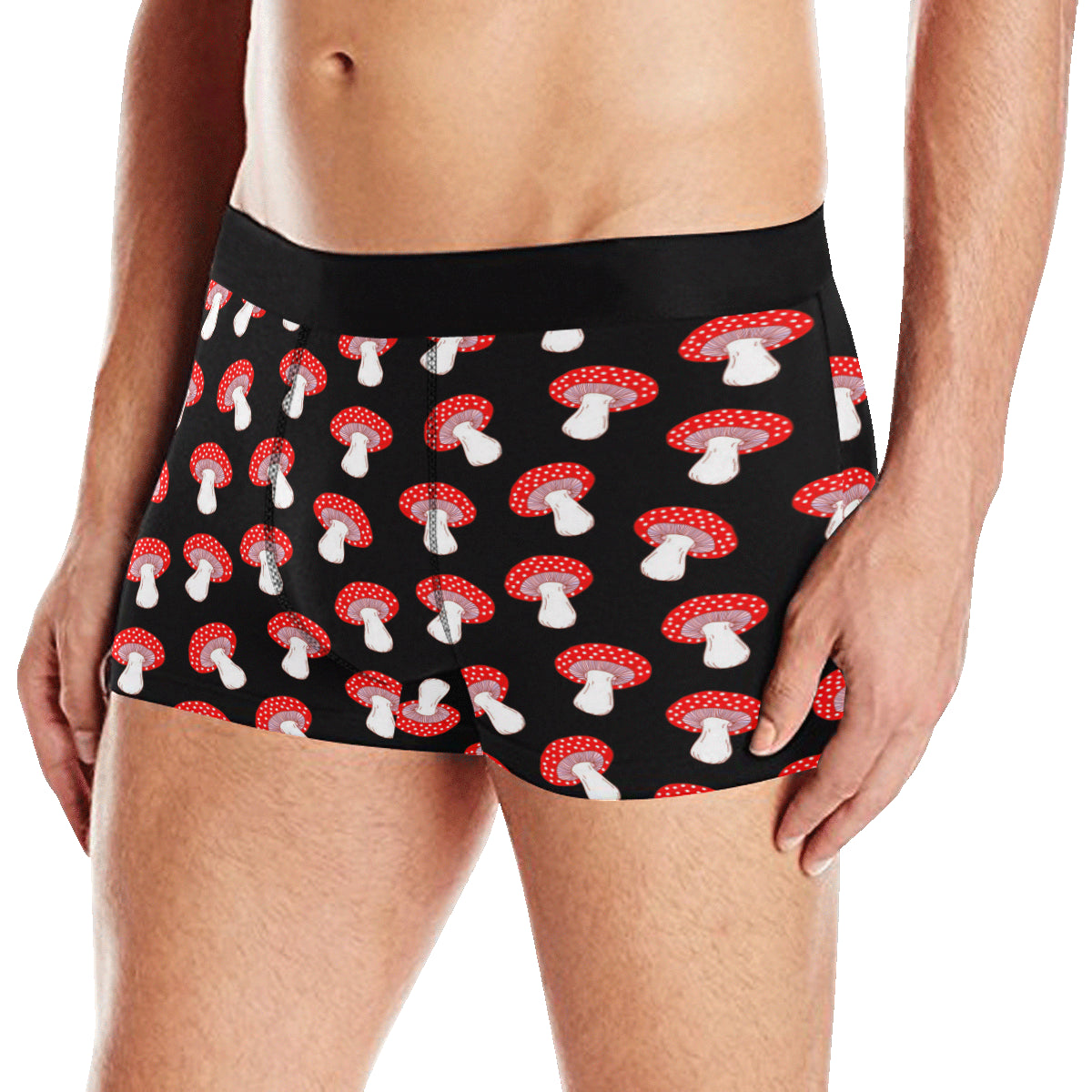 Mushroom Pattern Print Design A02 Men's Boxer Briefs