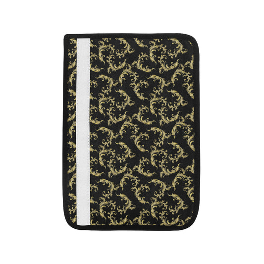 Baroque Golden Pattern Print Design 01 Car Seat Belt Cover
