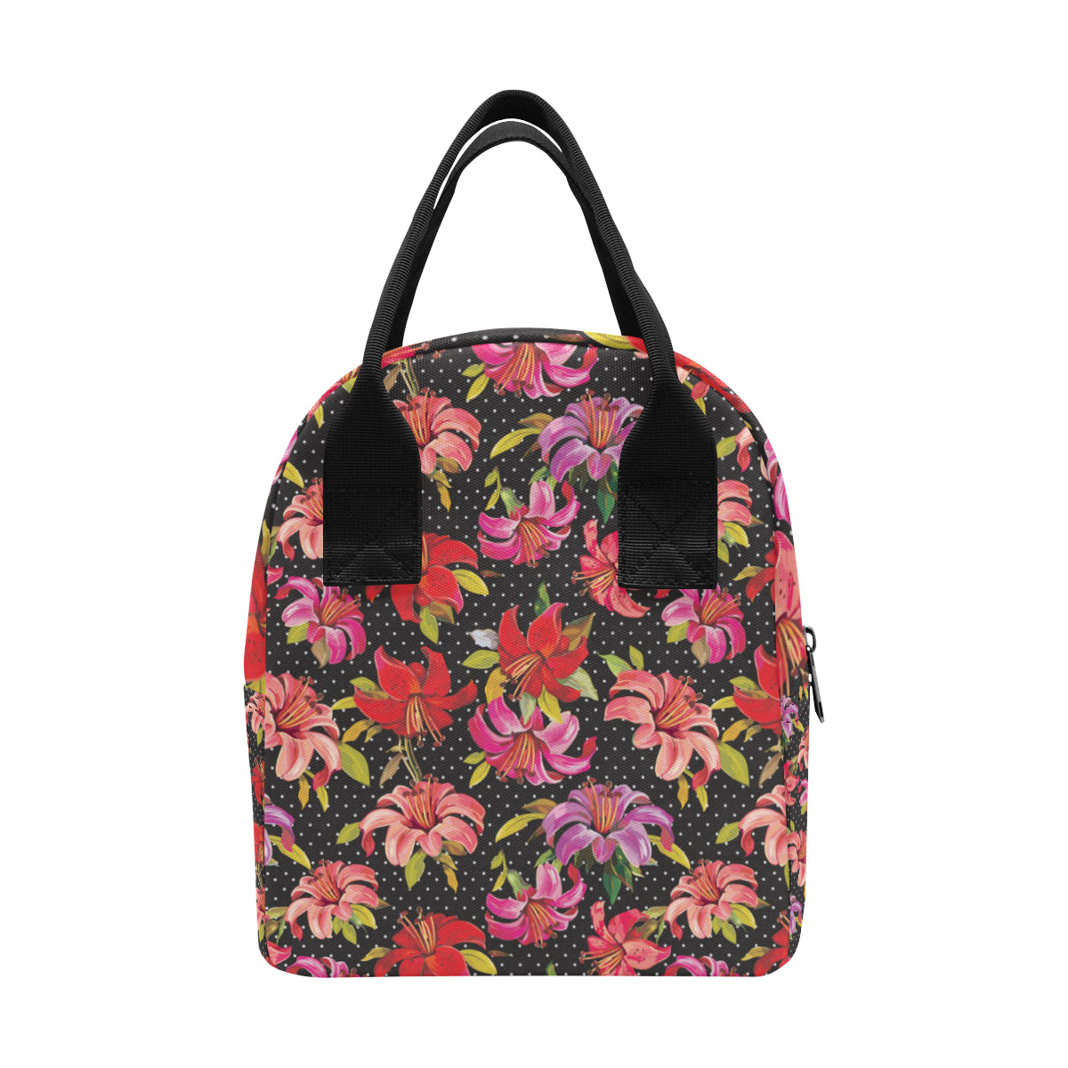 Lily Pattern Print Design LY012 Insulated Lunch Bag