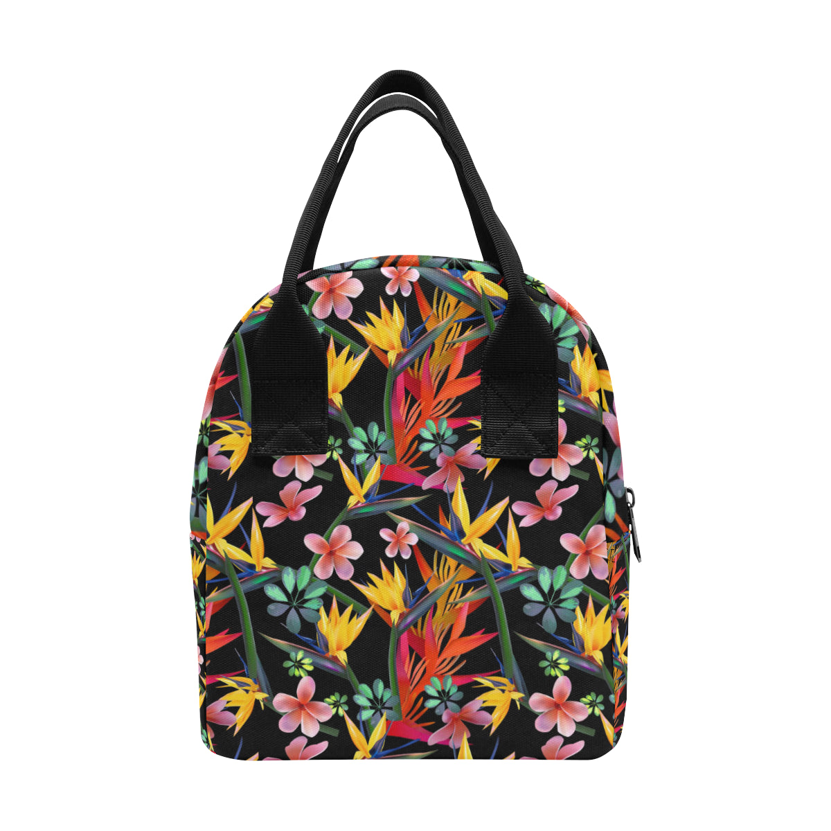 Tropical Flower Pattern Print Design TF015 Insulated Lunch Bag