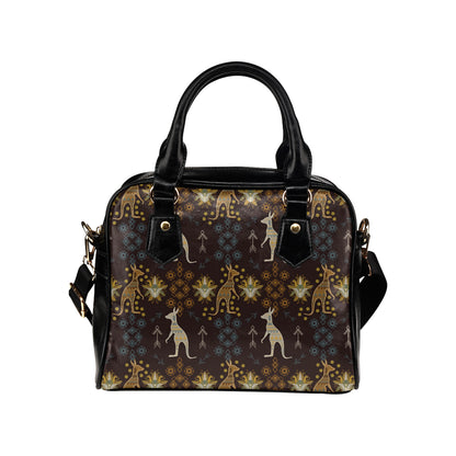 Kangaroos Pattern Print Design 03 Shoulder Handbag