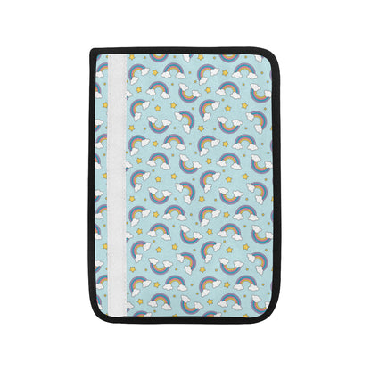 Rainbow Cloud Print Pattern Car Seat Belt Cover