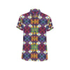 Chakra Eye Print Pattern Men's Short Sleeve Button Up Shirt