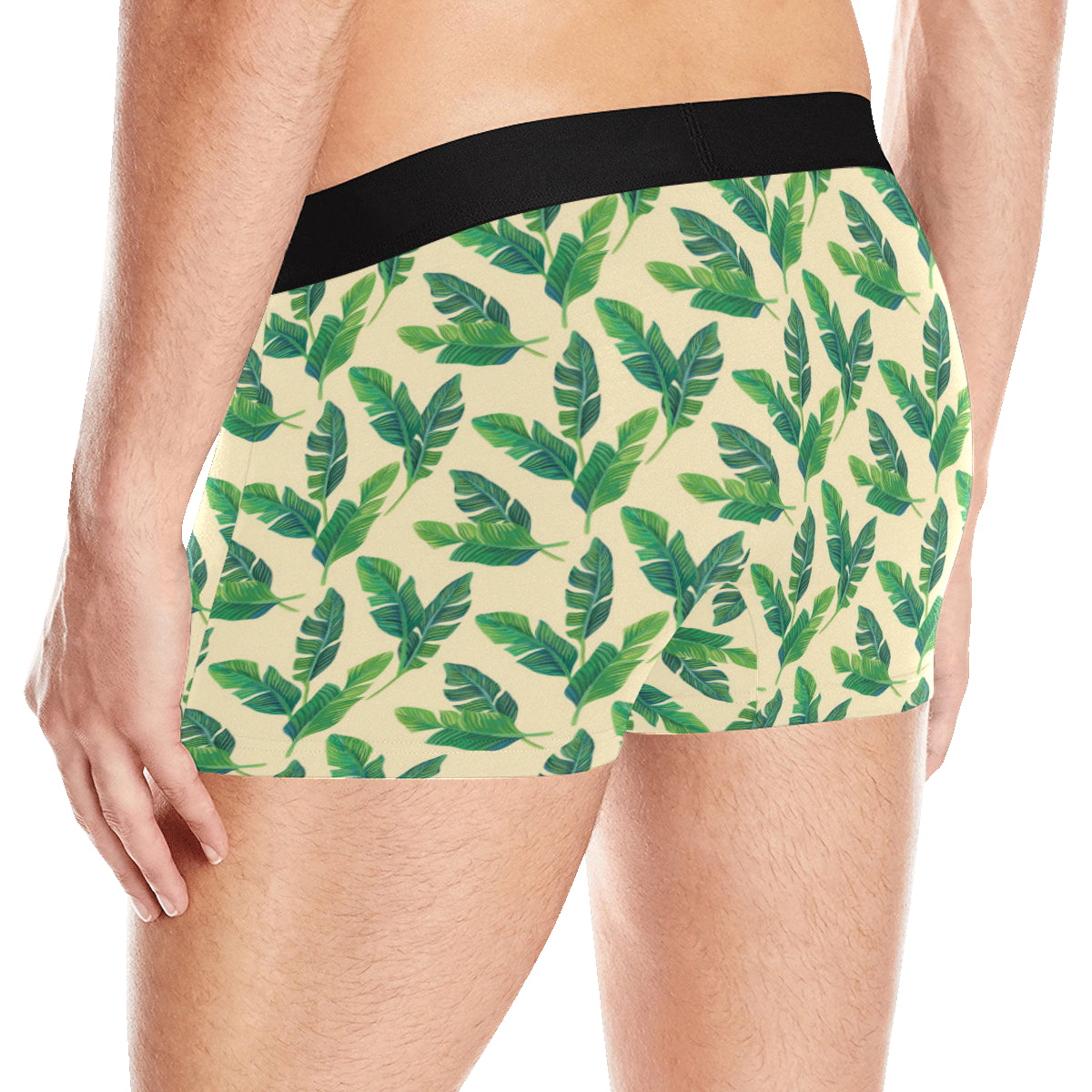 Banana Leaf Pattern Print Design 01 Men's Boxer Briefs