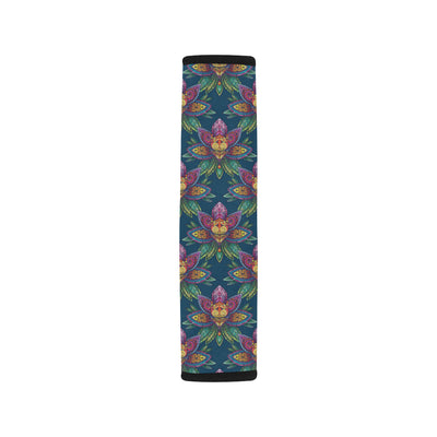 lotus Boho Pattern Print Design LO04 Car Seat Belt Cover