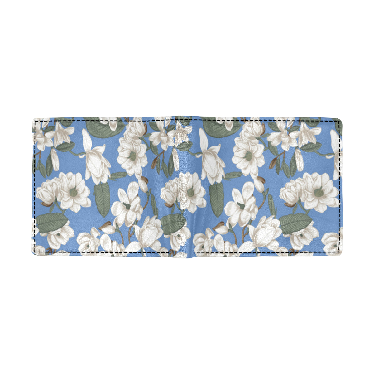 Magnolia Pattern Print Design 01 Men's ID Card Wallet