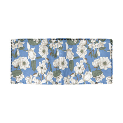 Magnolia Pattern Print Design 01 Men's ID Card Wallet