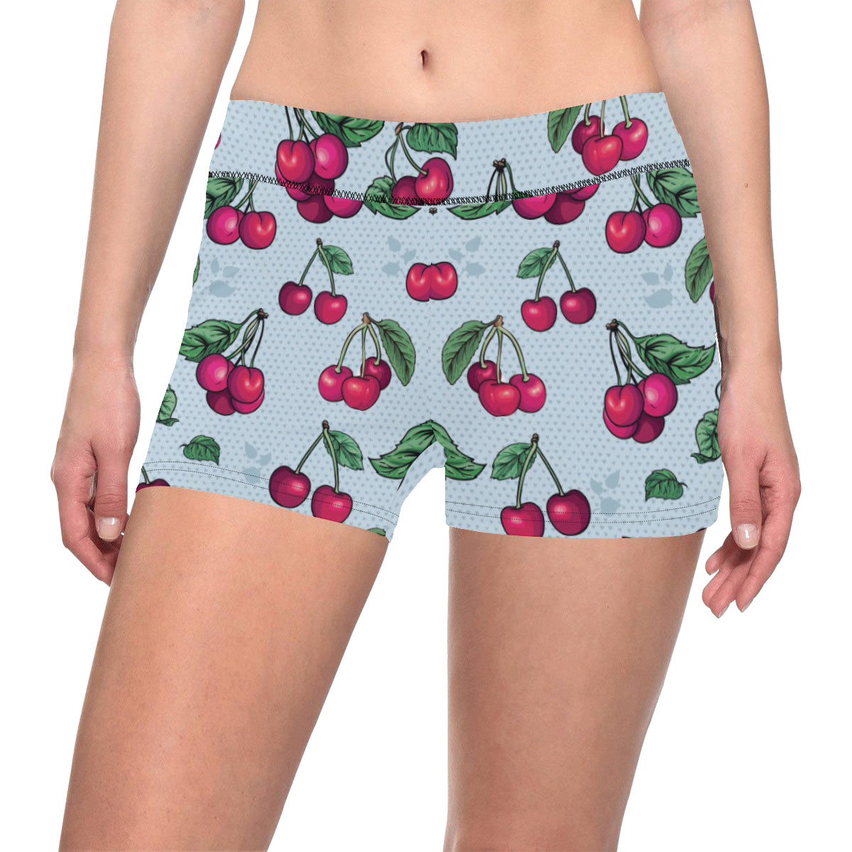 Cherry Pattern Print Design CH01 Yoga Shorts